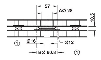 Dreieskive 57x57x10,5mm 50kg