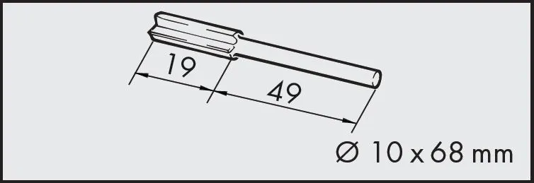 Fresestål Hawa Porta Ø10mm 68mm