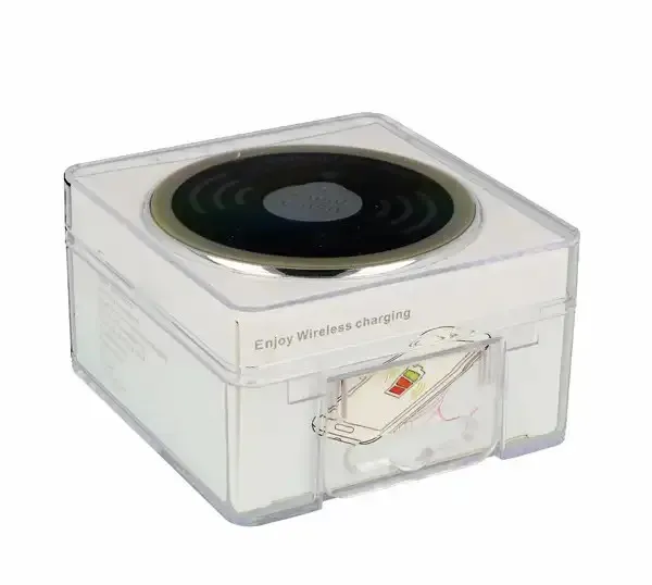 Ladeplate Trådløs USB-A/C Ø60mm 1,1m Kabel QC3.0